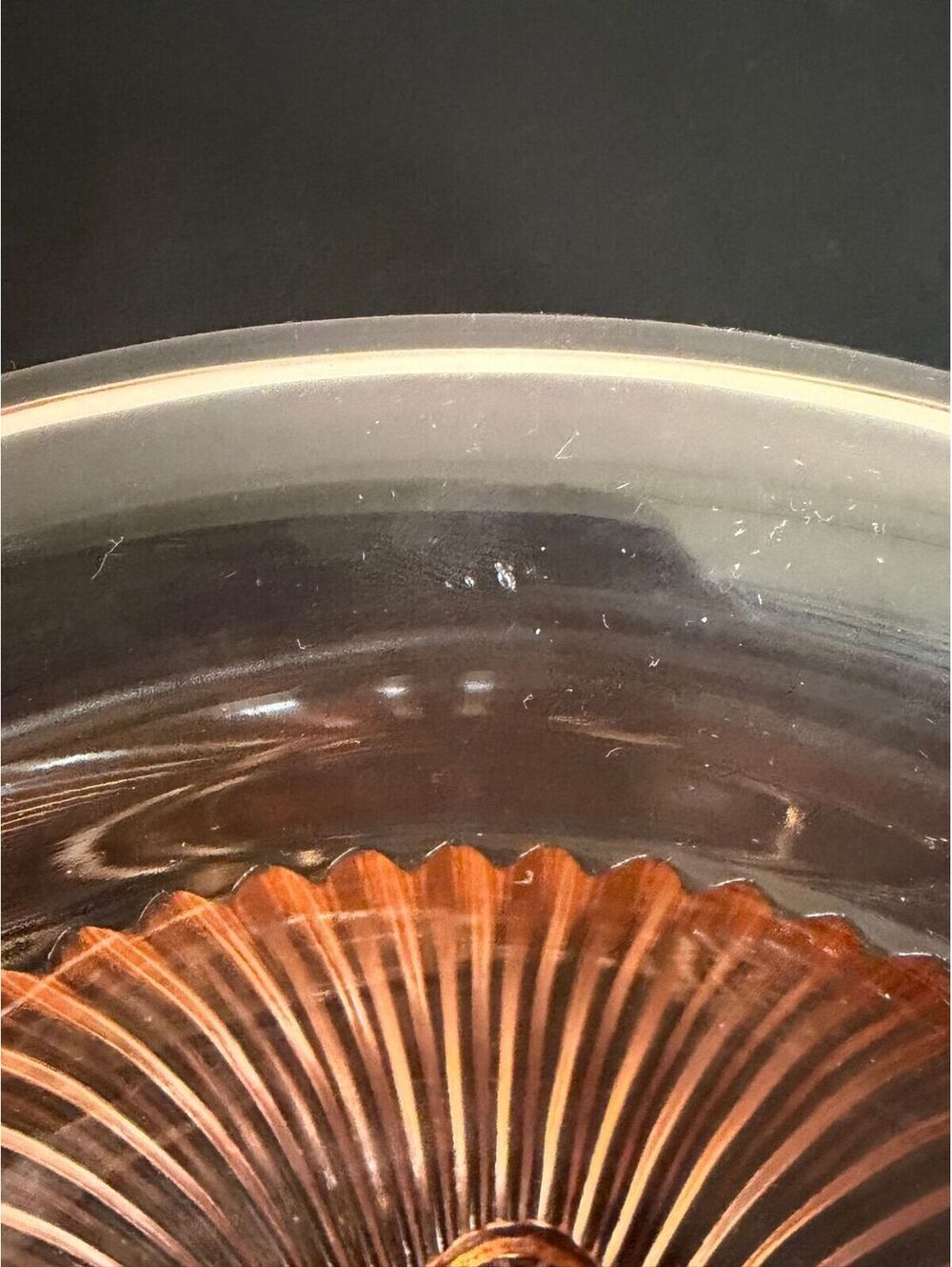 Vintage Hazel Atlas Rolled Edge Pink Depression Glass Mixing Bowl - Picture 3 of 4
